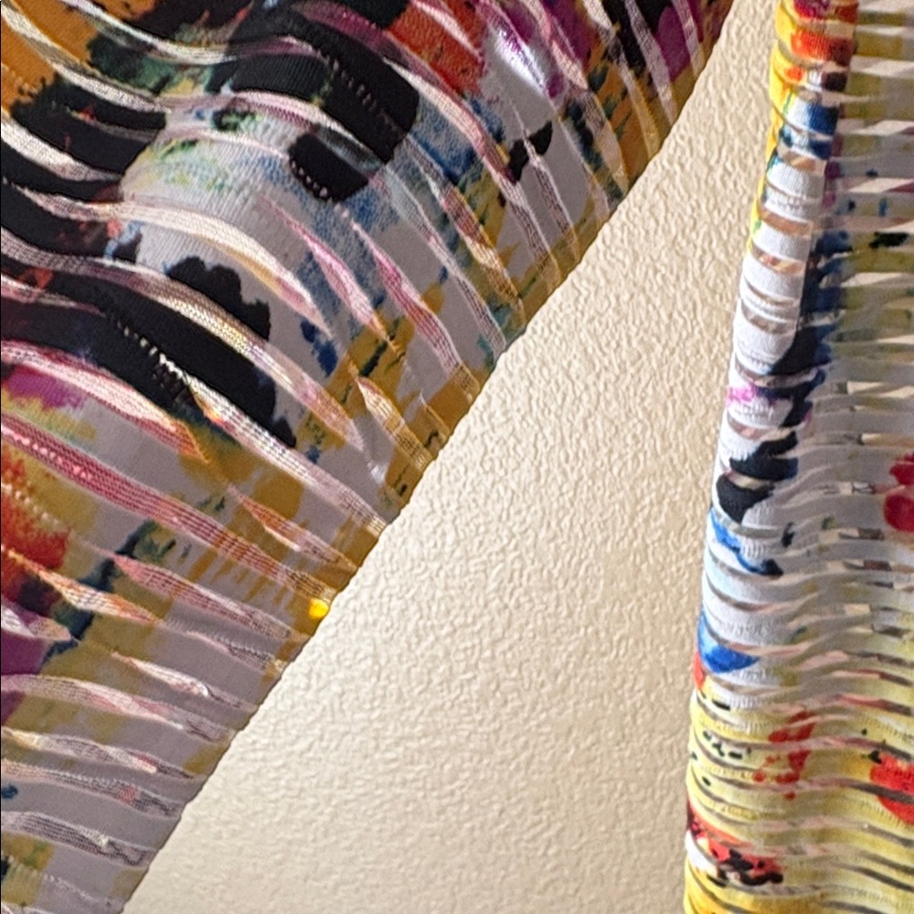 Colorful Abstract Open Front Cardigan - Picture 3 of 9